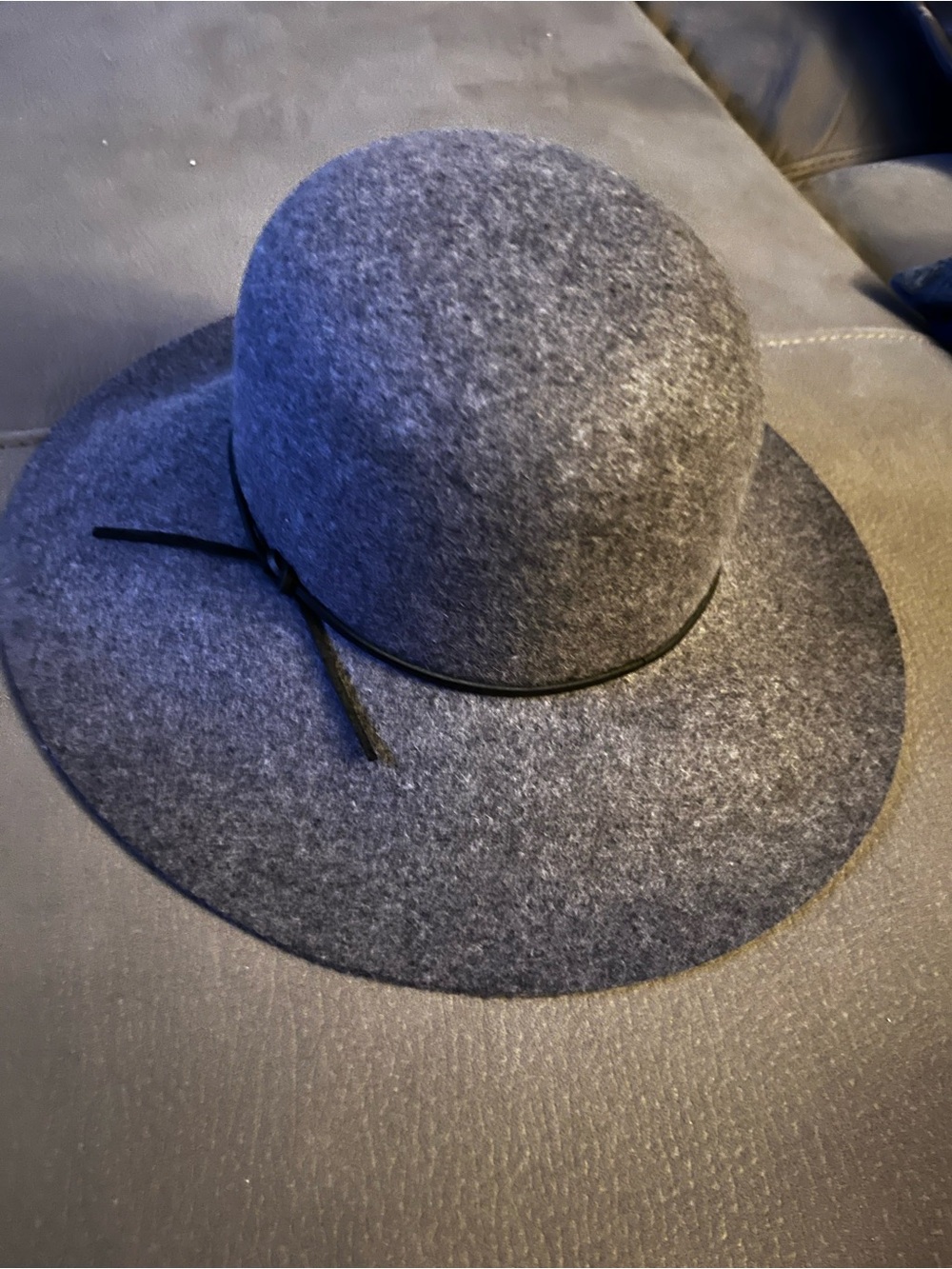 Phenix Gray Felt Wide-Brim with Black Trim